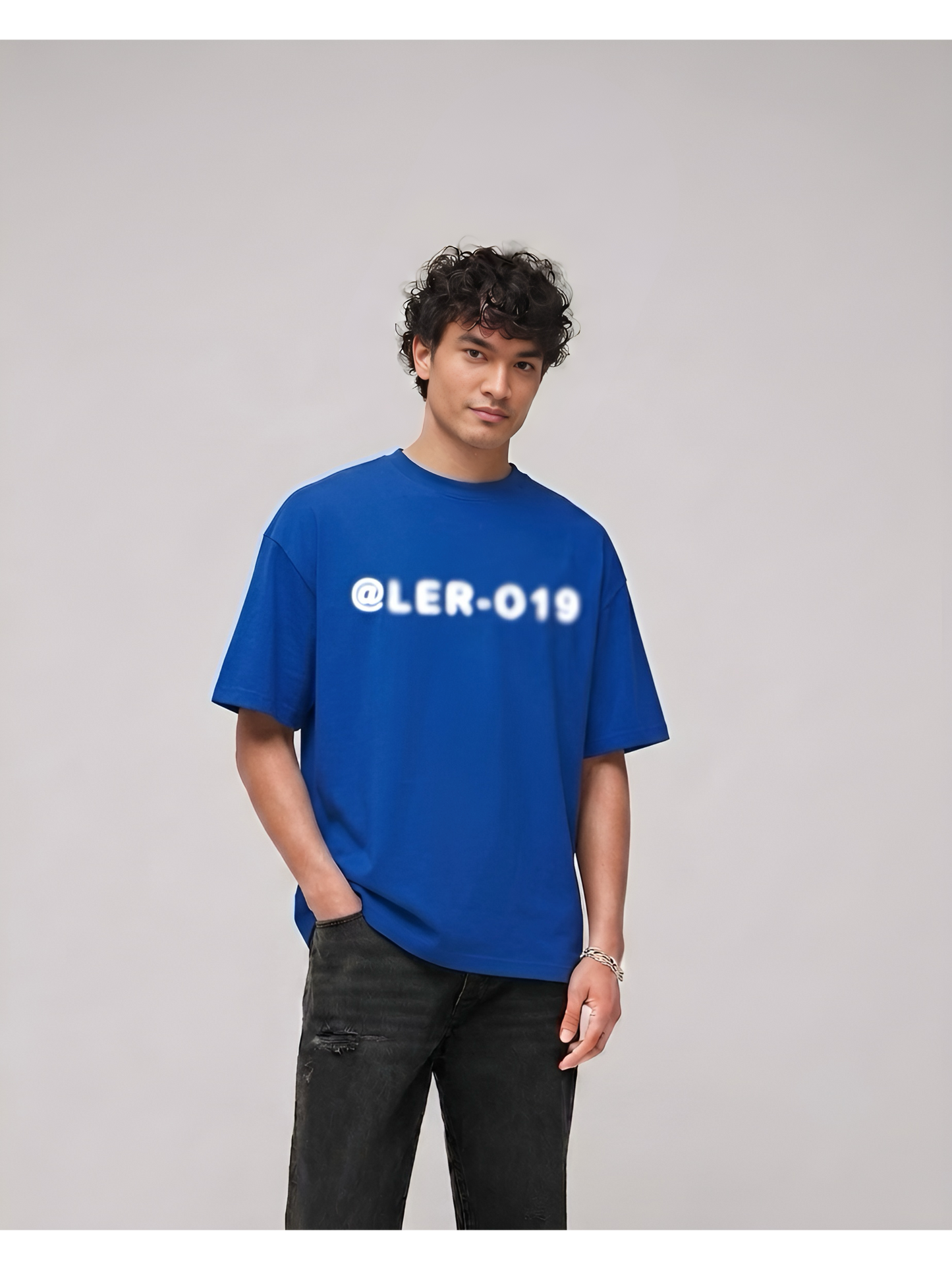 GRAFFITI LOGO T-SHIRT BLUE
