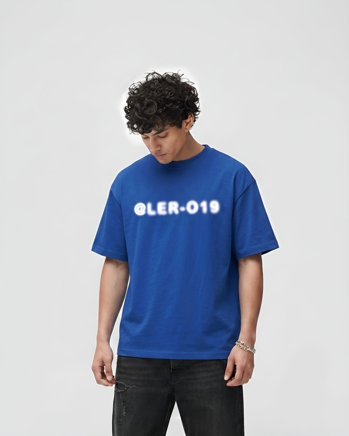GRAFFITI LOGO T-SHIRT BLUE