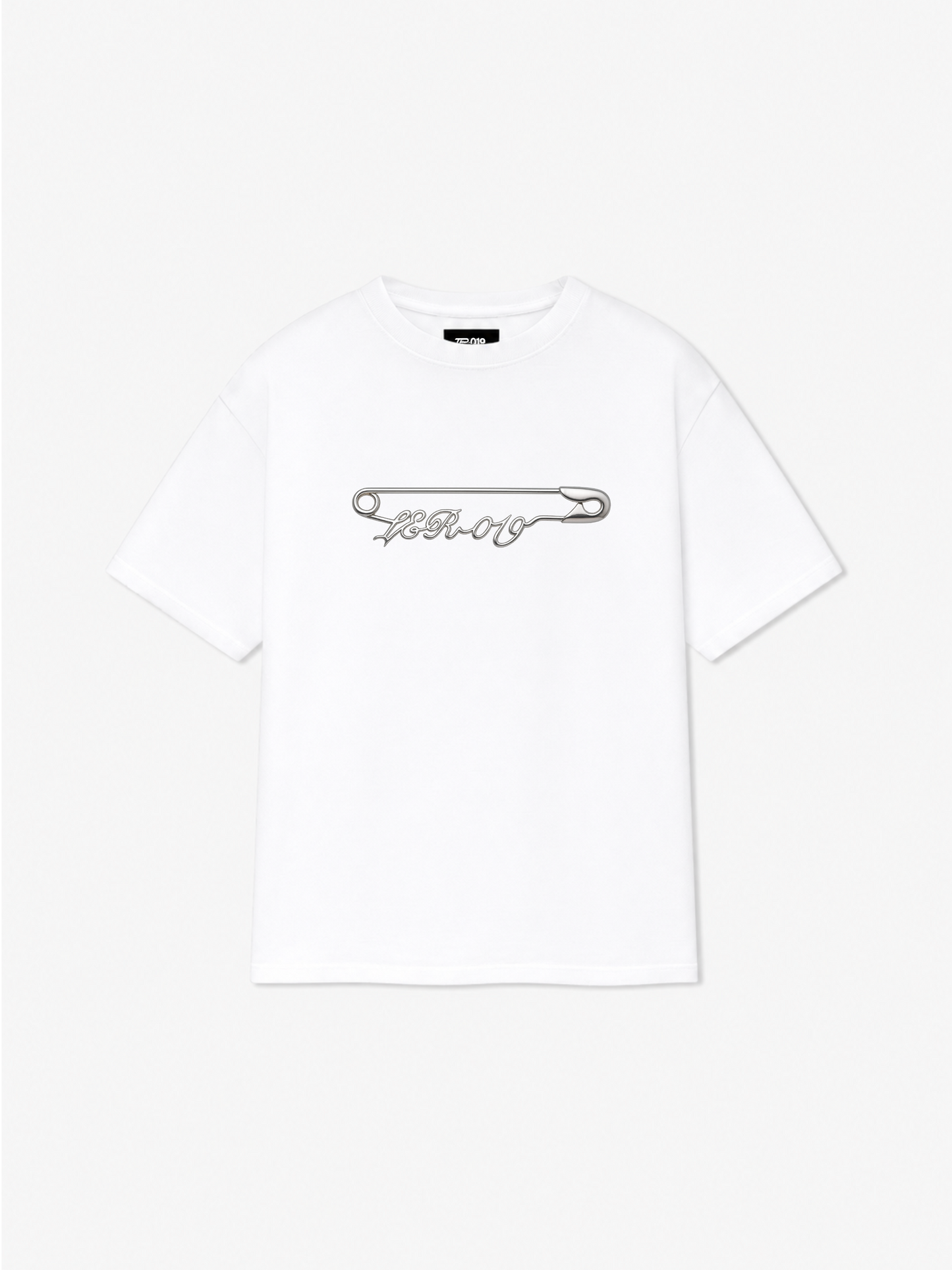 SAFETY PIN T-SHIRT WHITE