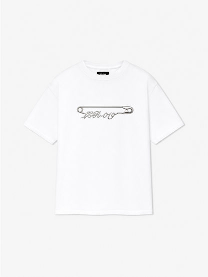 SAFETY PIN T-SHIRT WHITE