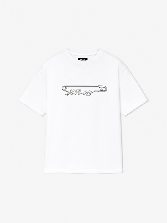 SAFETY PIN T-SHIRT WHITE